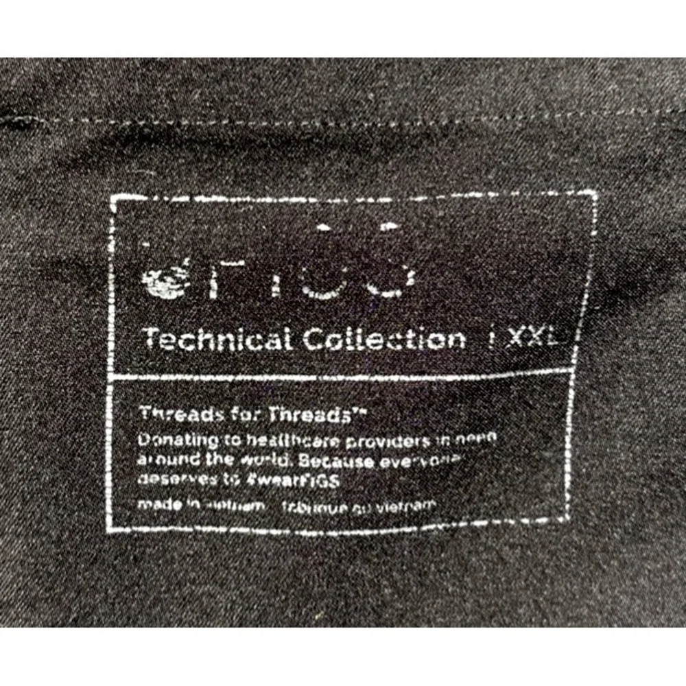 FIGS Axim Cargo Scrub Pants Men's Size XXL 2XL Black Technical Collection